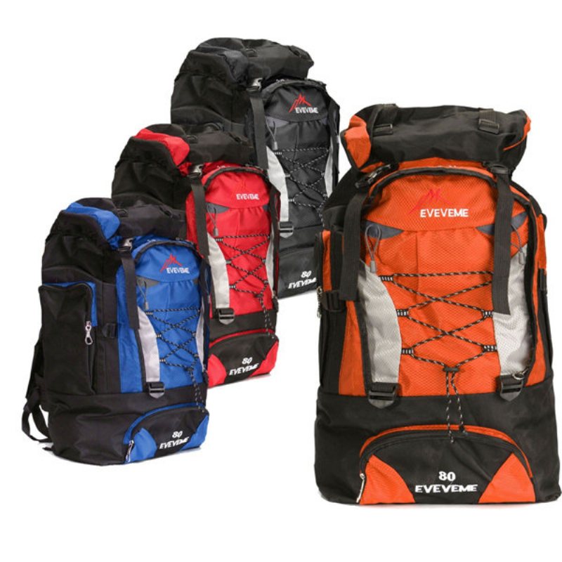 Duża Pojemność 80l Camping Hiking Travel Nylonowy Plecak Torba Na Bagaż