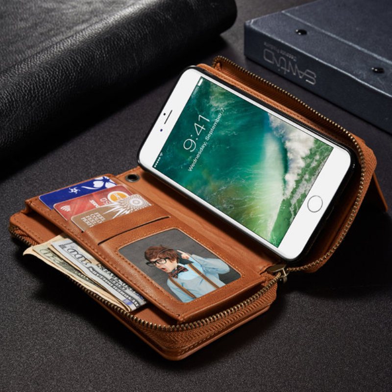 Kobiety Mężczyźni Imitacja Skóry Etui Na Telefon Posiadacz Karty Torba Na Crossbody Na Iphone 7 Plus