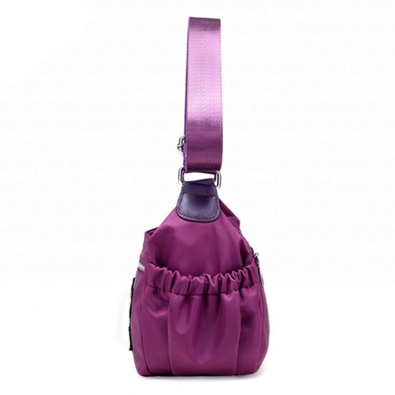 Kobiety Nylonowe Torby Na Ramię Z Nadrukiem Kwiatowym Lekkie Crossbody Kurierskie Na Świeżym Powietrzu