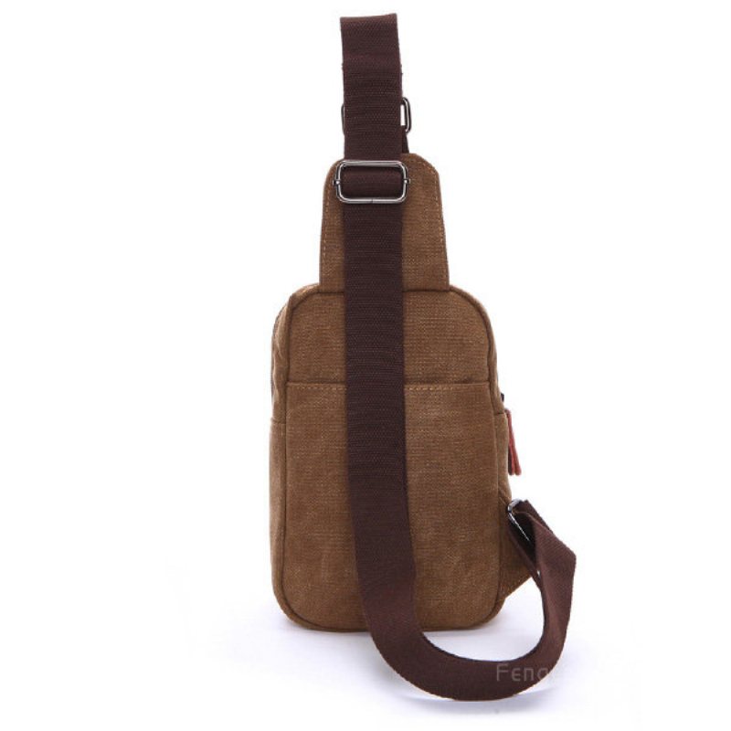 Męska Torba Crossbody Na Klatkę Piersiową Płócienna Przenośna Podróżna
