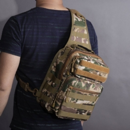 Płócienna Kamuflażowa Torba Podróżna Na Ramię O Dużej Pojemności Taktyczna Na Klatkę Piersiową Crossbody Bag