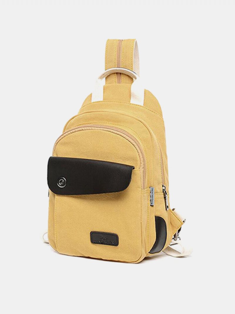 Płócienne Patchworkowe Damskie Torby Na Klatkę Piersiową Sportowe Crossbody