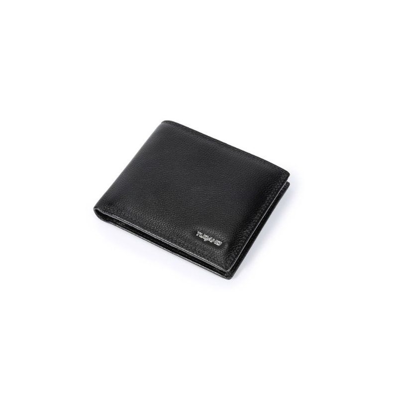 Portfel Męski Tucano Miękki Biznesowy Z Prawdziwej Skóry Slim Bifold Top Flip Money Clip Prezenty Dla Mężczyzn