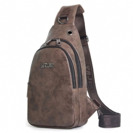 Pu Leather Vintage Wodoodporna Torba Na Klatkę Piersiową Do Jazdy Na Zewnątrz Crossbody