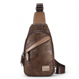 Pu Retro Crossbody Torby Dorywczo Pojedyncze Listonoszki Dla Mężczyzn