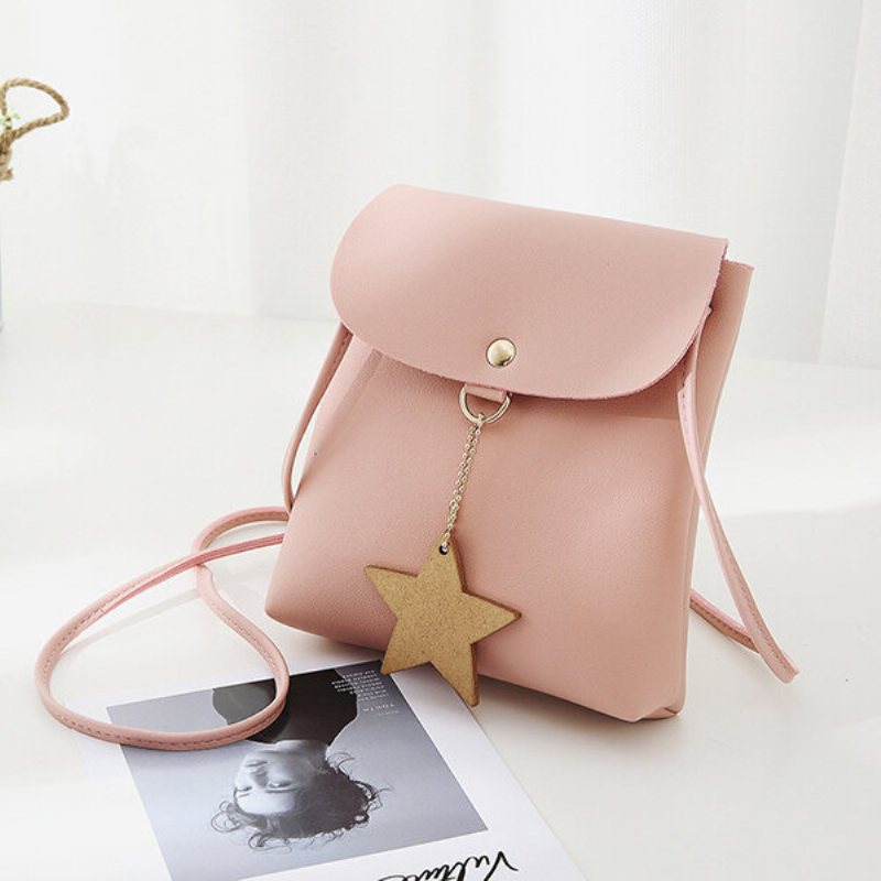 Star Dekoracyjne Klapki Ze Sztucznej Skóry Torby Na Ramię Crossbody Torba Na Telefon Dla Kobiet