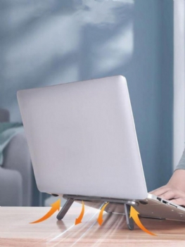1 Pc Metalowa Składana Podstawka Do Laptopa Podstawa Antypoślizgowa Pulpit Przenośny Uchwyt Na Notebooka Chłodzący Do Wszystkich Akcesoriów Do Tabletów