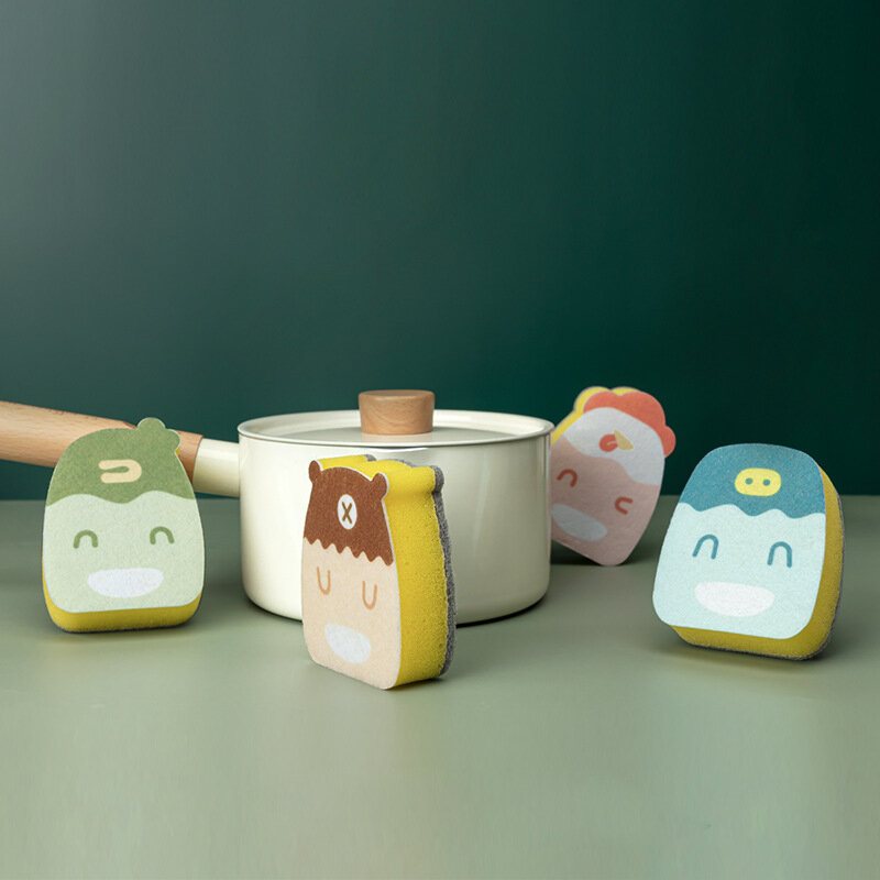 Cute Cartoon Gąbka Do Czyszczenia Kuchni Magiczna Gumka Pan Garnek Do Mycia Naczyń Narzędzia Do