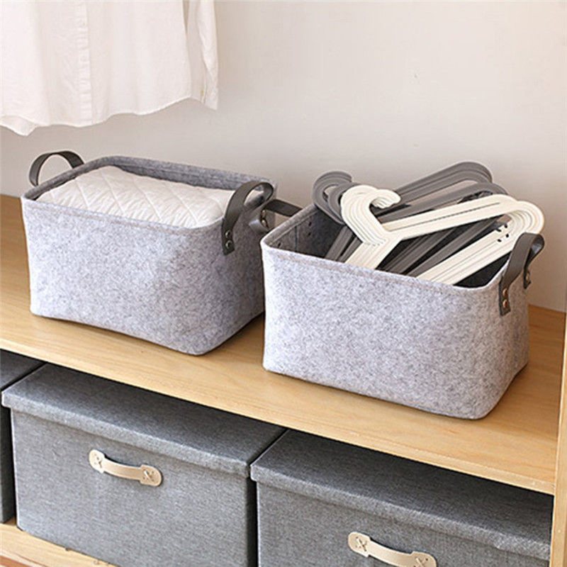 Filcowy Kosz Do Przechowywania Szafa Zabawka Książka Na Bieliznę Torba Na Pranie Półka Box Organizer