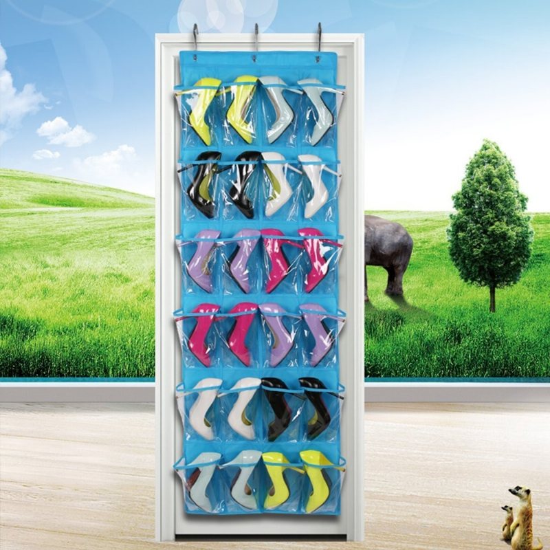 Over The Door Przechowywanie Zabawek Dla Dzieci Z 24 Kieszeniami Organizer Na Buty Z 3 Metalowymi Haczykami Do Wąskich Drzwi Szafy