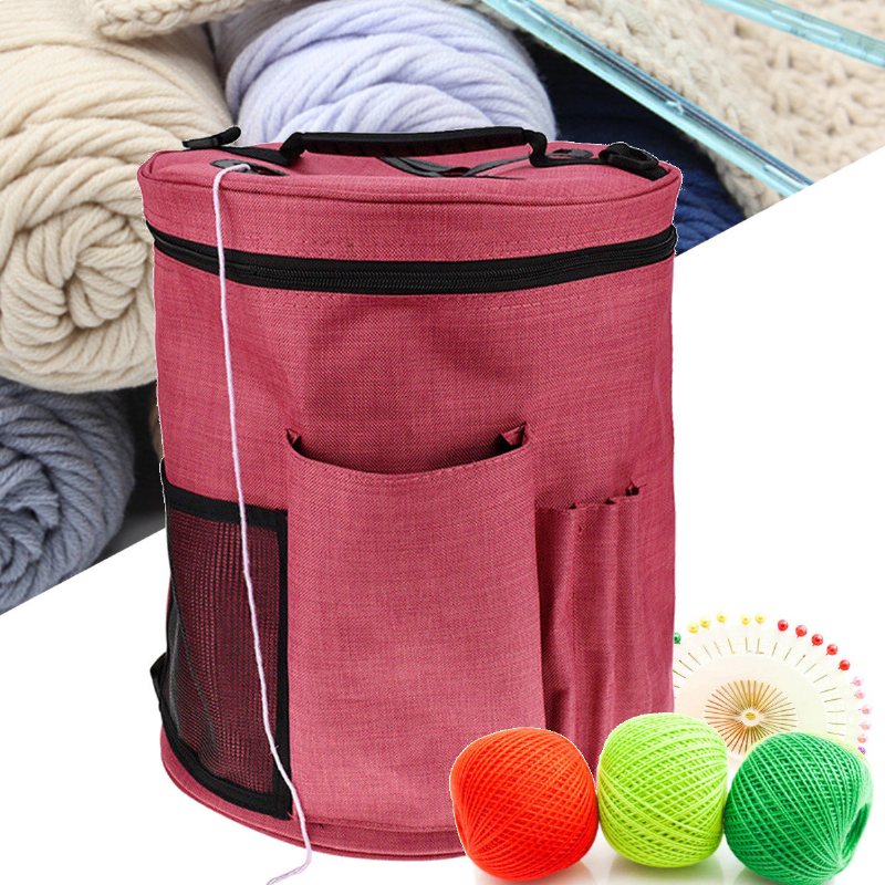 Oxford Cloth Knitting Bag Szydełkowanie Organizer Uchwyt Do Przechowywania Przędzy Craft Case