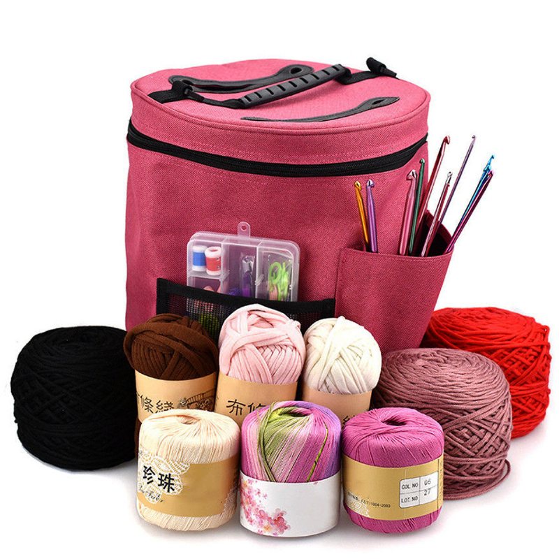 Oxford Cloth Knitting Bag Szydełkowanie Organizer Uchwyt Do Przechowywania Przędzy Craft Case