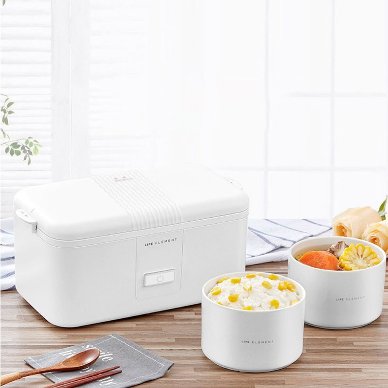 Przenośna Kuchenka Elektryczna Do Zatrzymywania Ciepła Z Podwójnymi Miskami Ceramicznymi Delikatny Pojemnik Na Lunch Z Pp Do Podgrzewania Żywności