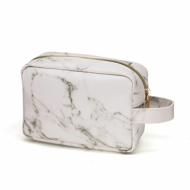 Przenośna Torba Comestic Marble Makeup Organizer Case Do Przechowywania Podróżna Czarny Biały Dwa Rozmiary