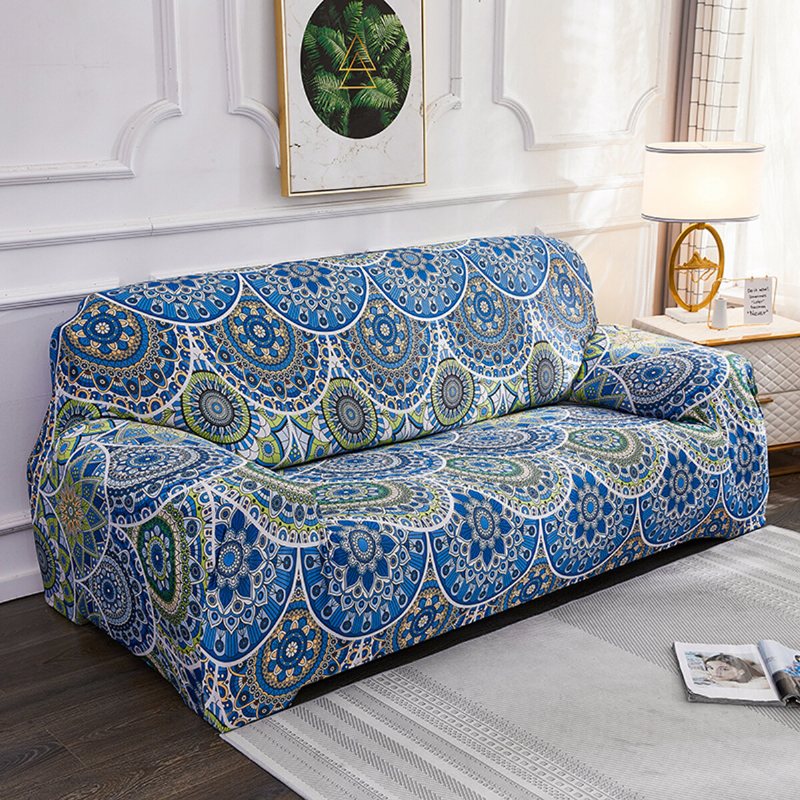 1/2/3/4 Siedzenia Elastyczna Rozciągliwa Sofa Pokrowiec Na Fotel Narzuta Na Sofę Czeski Wzór Na All-inclusive