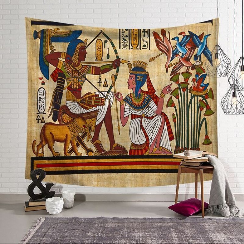 130x150/200x150 cm Starożytny Egipt Styl Portretowy Wiszące Gobeliny Ścienne Home Decor Gobelin Poliestrowy