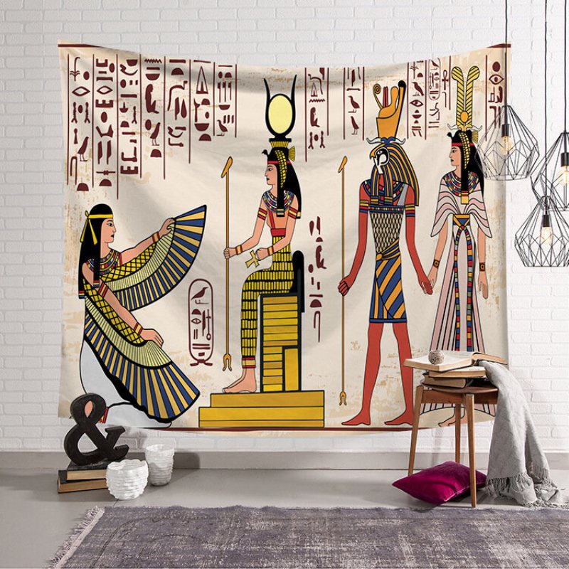 130x150/200x150 cm Starożytny Egipt Styl Portretowy Wiszące Gobeliny Ścienne Home Decor Gobelin Poliestrowy