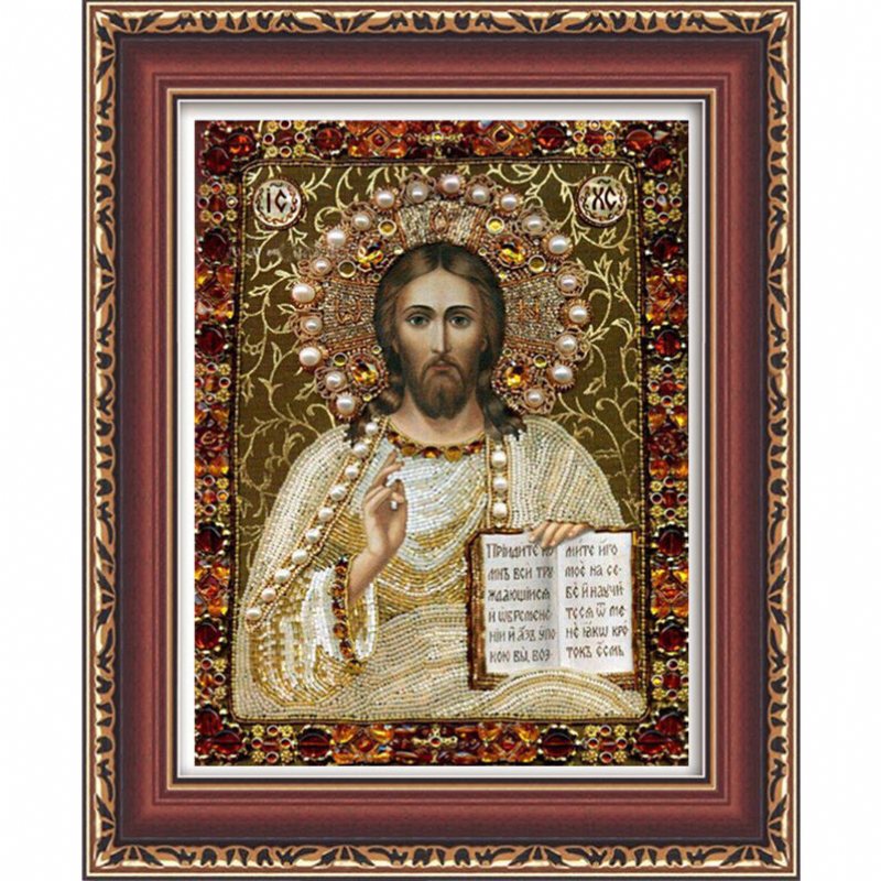 5d Okrągły Diament Malarstwo Diy Cross Stitch Wystrój Domu Haft Religijny Prezent