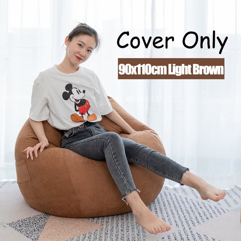 90x110cm Big Bean Bag Pokrowce Na Krzesła Z Kieszenią Pościel Pokrowiec Na Krzesło Worek Fasoli Dla Dorosłego Domu Indoor