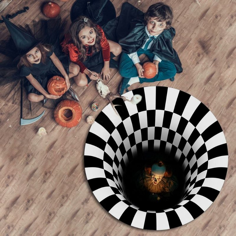 Halloween Wycieraczka Antypoślizgowa Dekoracja Drzwi Dywan 3d Iluzja Przerażający Clown Decor