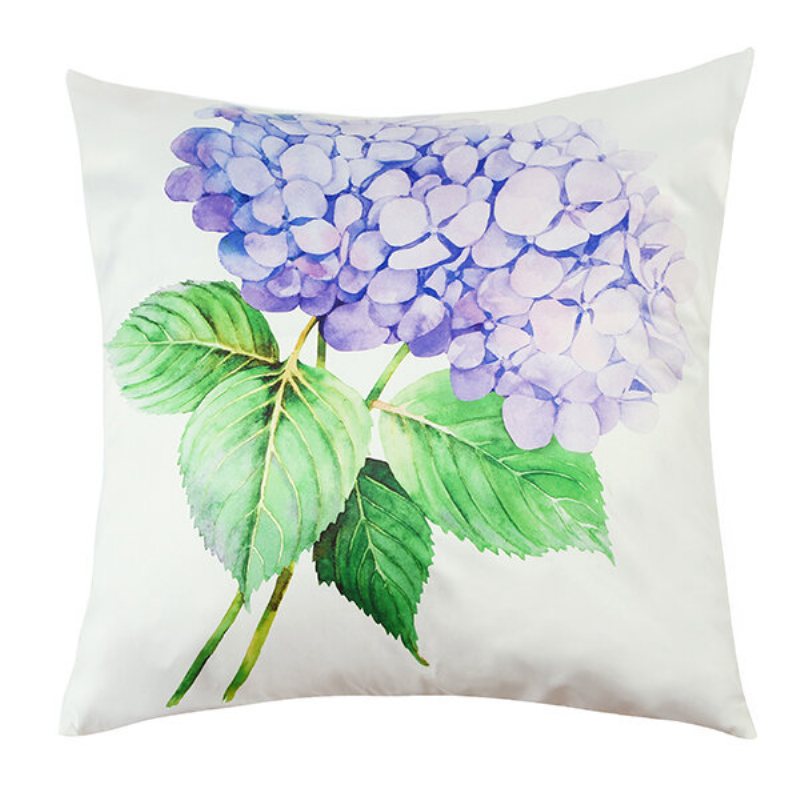 Imitacja Jedwabiu Poszewka Na Poduszkę Zielony Liść Kwiaty Na Z Wcięciem Home Car Sofa Decor