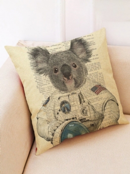 Kreatywna Ludzka Głowa Zwierzęce Ciało Kreskówka Bawełniana Lniana Poszewka Na Poduszkę Home Decor Na