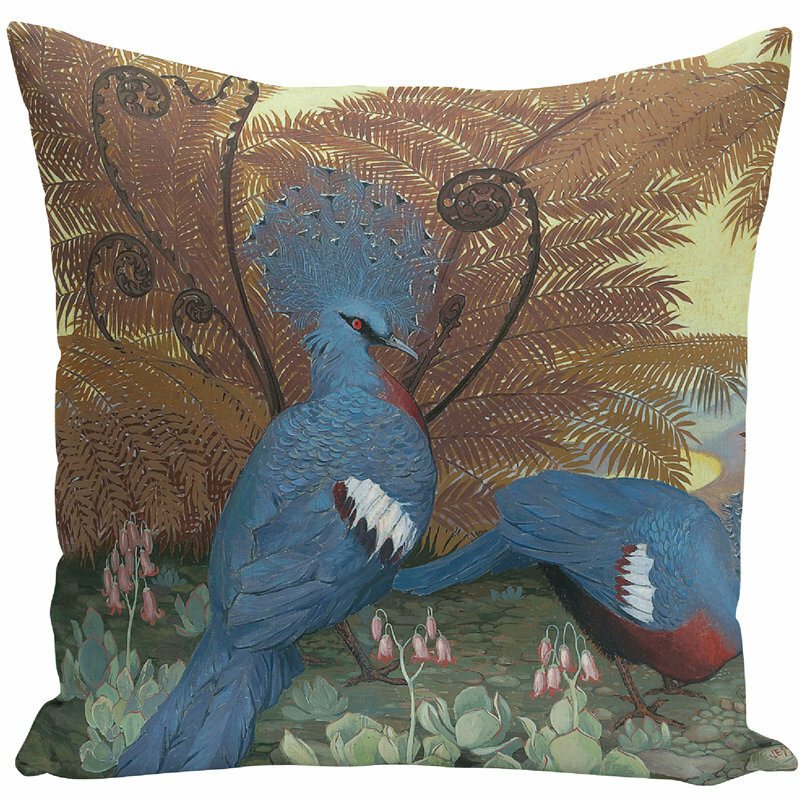 Malarstwo Retro Flamingo Swan Fairy Poszewka Na Poduszkę Tkanina Do Domu Na Na Sofę