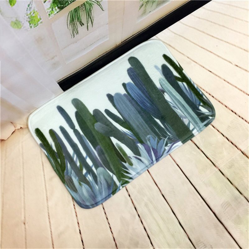 Maty Podłogowe Zielone Rośliny Drukowane Antypoślizgowa Mata Prysznicowa Dywan Łazienkowy Do Kąpieli Home Decoration