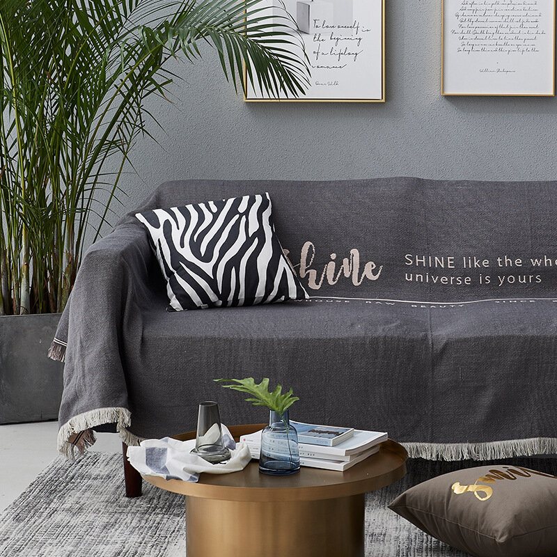 Nowoczesna Sofa Ręcznik Narzuta Na Sofę Antypoślizgowa Tkanina Zimowa Koc Z Dzianiny