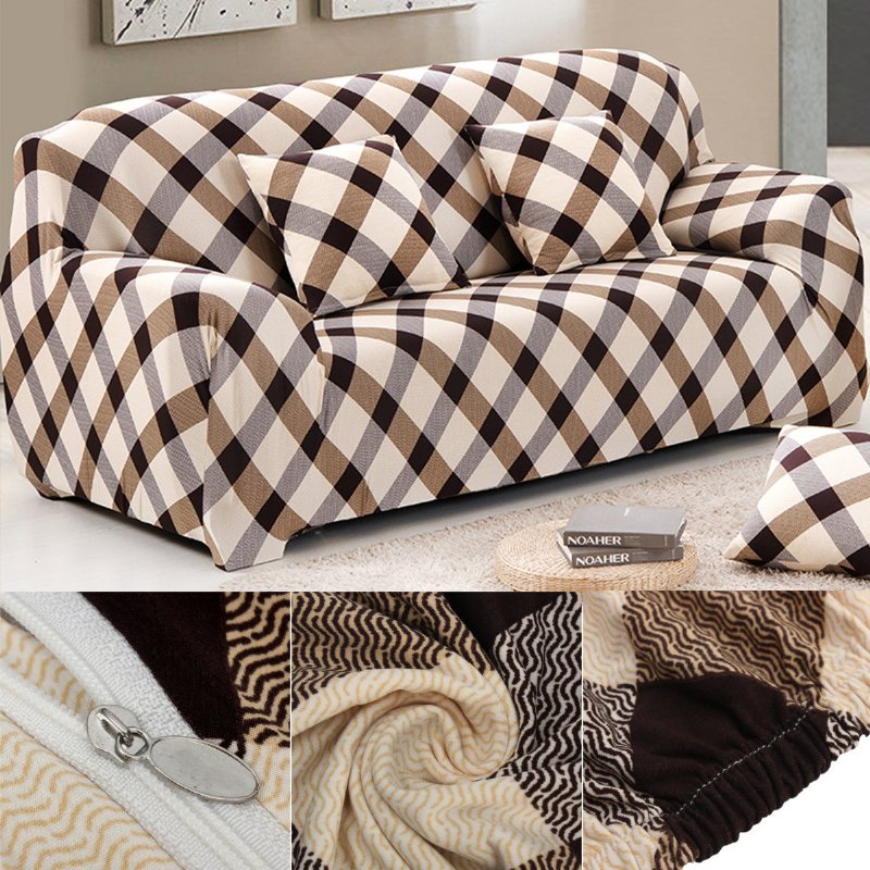 Rozciągliwa Narzuta Na Sofę W Rozmiarze 4 Lounge Plaid Couch Łatwo Zdejmowana Ochraniacz Mebli