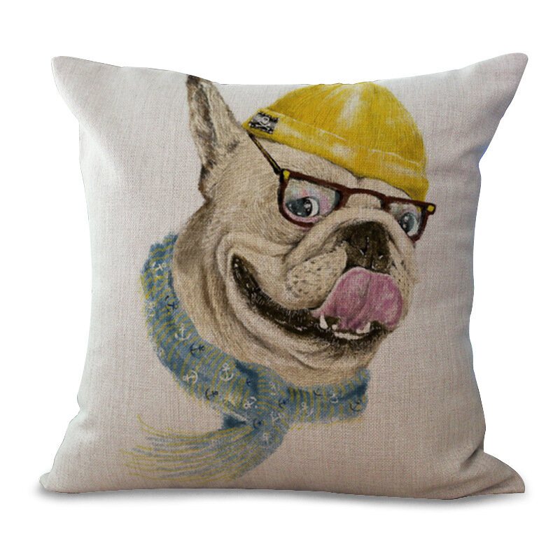 Śliczne Zwierzęce Bawełniane Lniane Kwadratowe Poszewki Na Poduszki Sofa Poszewka Na Poduszkę Home Car Office Decor