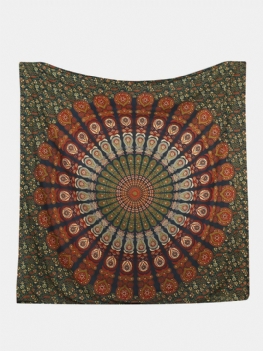 Wydrukowano Gobelin Wiszący Indyjski Hippie Czeski Psychodeliczny Paw Mandala Wiszące Na Ścianie