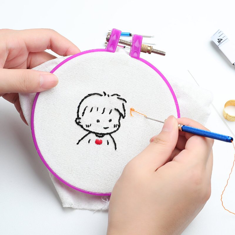 Zestaw Magicznych Haftów Igieł Dziurkacza Craft Nici Do Haftu Krzyżykowego Tamborek Diy Akcesoria Do Szycia Narzędzi Dla Początkujących