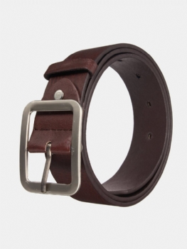 Męski Pasek Ze Sprzączką Ze Skóry Pu Gładki Miękki Odporny Na Zużycie Colorfast Casual Business Belt