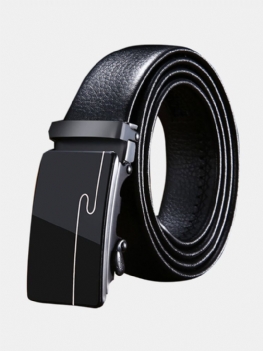 Męski Skórzany Akrylowy Automatyczny Pasek Odporny Na Zarysowania Business Casual Belt