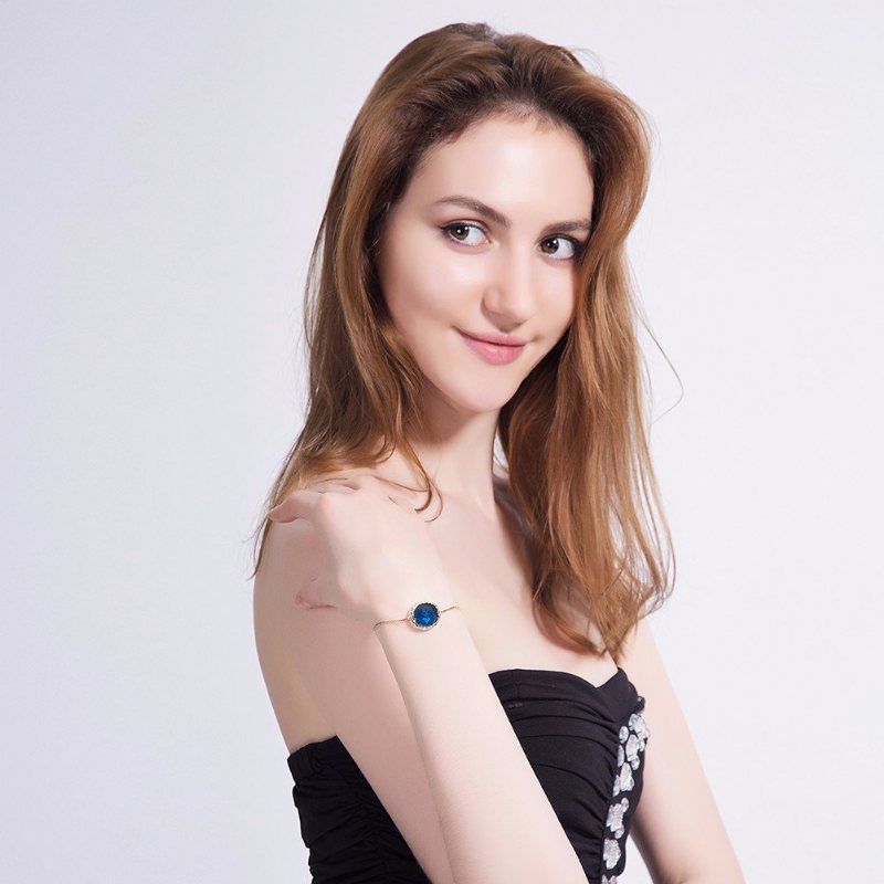 Bransoletka Vintage Women Miedziana Ze Szkła Kryształowego