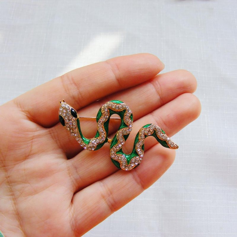 Dainty Alloy Oil-spot Glaze Snake Model Broszka Dla Kobiet Ladies