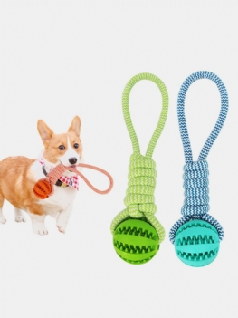 1 Szt. Bawełniana Lina Wyciekająca Piłka Arbuzowa Pies Gryzie Gumowa Zabawka Pet Tooth Grinding Toy