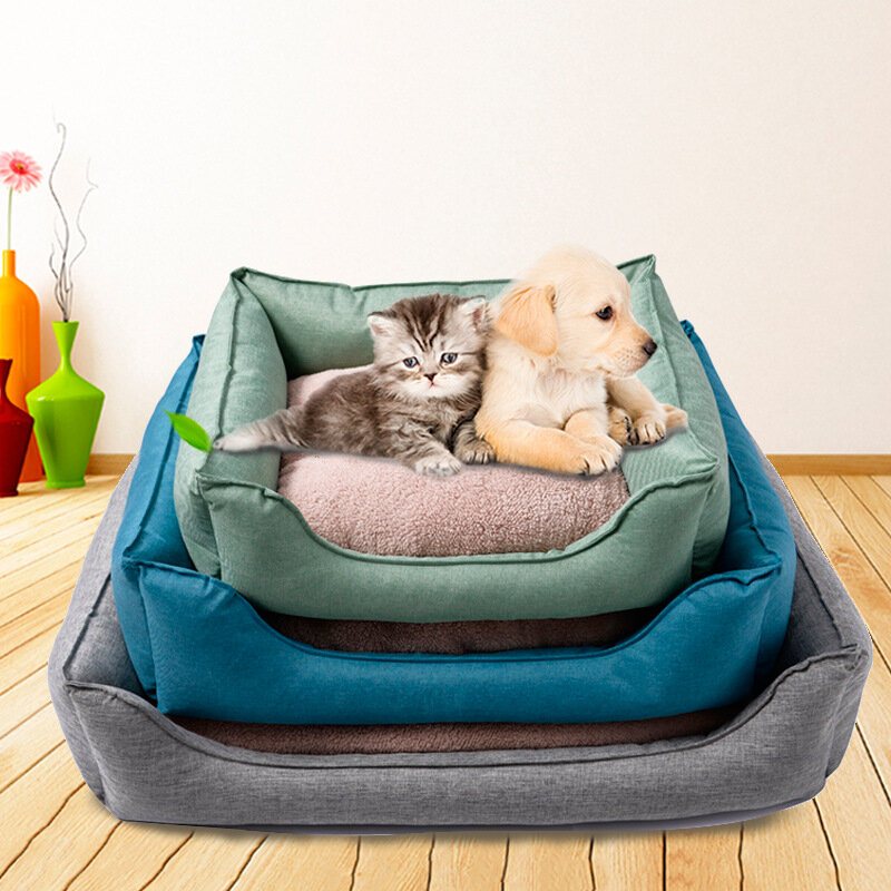 3 Kolory Pluszowa Tkanina Oxford Pet Sofa Rozkładana Hodowla Pies Kot Odporna Na Zarysowania