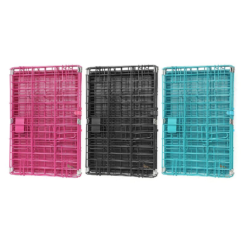 46 * 30 * 37 cm Klatka Dla Psa Puppy Crate Cage Kojec Składany Metalowy Do Treningu Taca