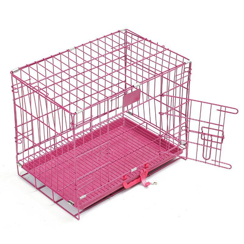 46 * 30 * 37 cm Klatka Dla Psa Puppy Crate Cage Kojec Składany Metalowy Do Treningu Taca
