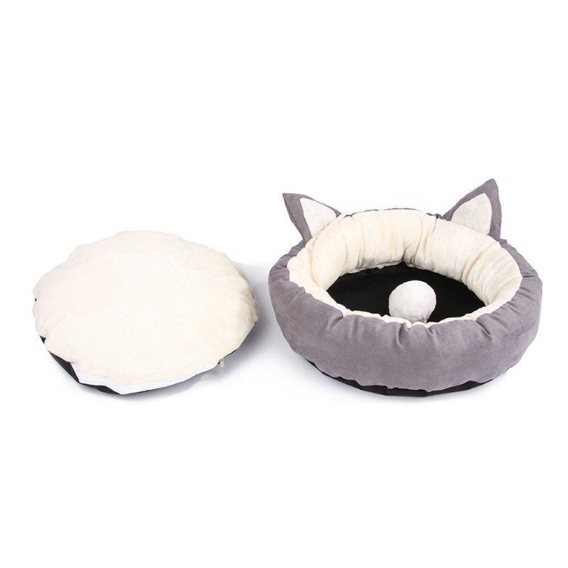 Mata Do Spania Cute Puppy Odpinany Zmywalny Pet Dog Cat Miękkie Okrągłe Łóżko Na Wszystkie Pory Roku