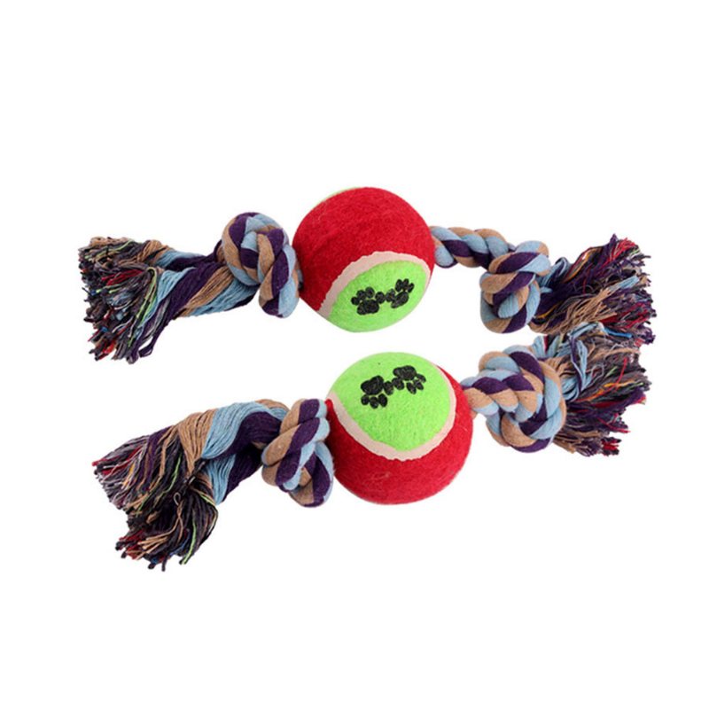 Pet Dog Double Rope Knot Ball Bawełniana Lina Dla Psów Koty Zgrzytanie Zębami Odporna Na Zgryz Pet Ropet Toy