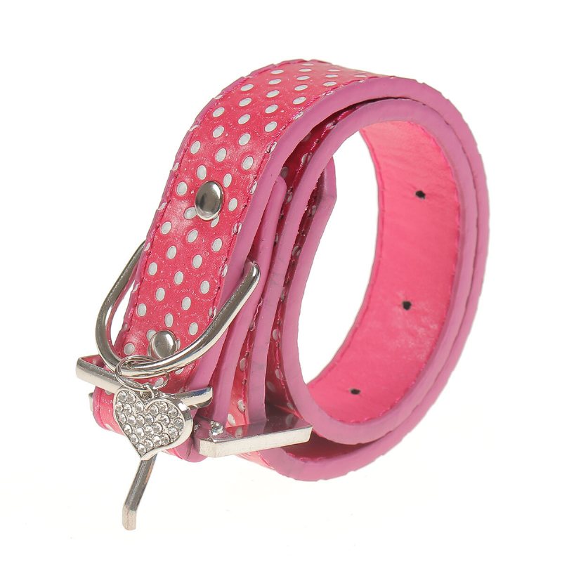 Regulowana Obroża Ze Skóry Pu Dla Zwierząt Domowych Klamra Puppy Bling Rhinestone Pasek Na Szyję