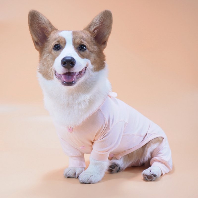 Rozciągliwa Śliczna Piżama Dla Zwierząt Domowych Dla Małych I Średnich Psów Odzież Domowa All-inclusive Anti-hair Corgi Clothes