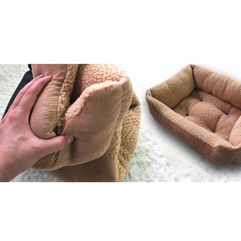 Zamszowa Pluszowa Sofa Dla Psa Kennel Puppy Winter Warm Couch Dla Dużego Psa